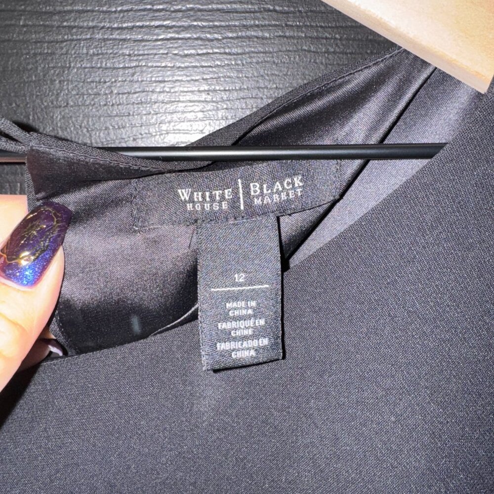 White House Black Market Womens Dress Lace Sleeves - Picture 2 of 3